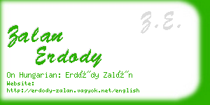 zalan erdody business card